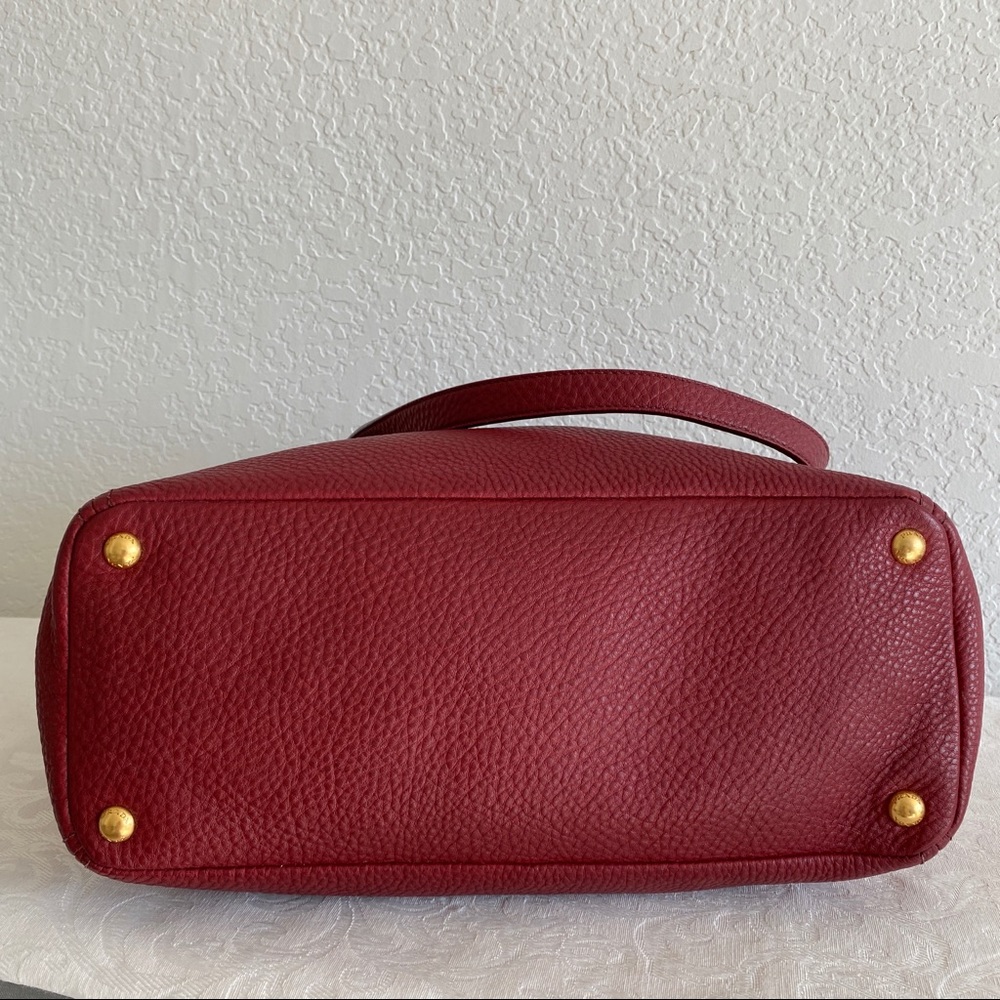 Prada red leather tote bag - Picture 7 of 12